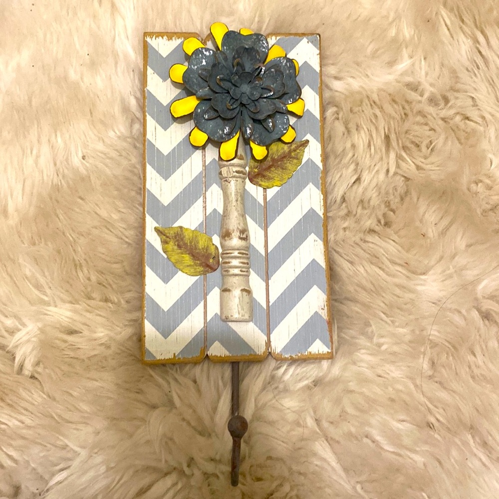 Beautiful coat hook. Wood and metal